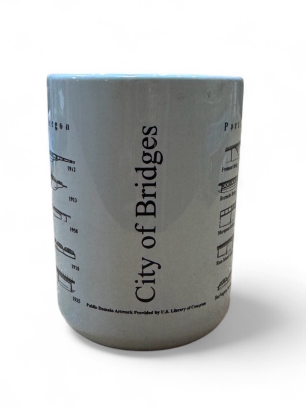 Vintage Portland Oregon City of Bridges Coffee Mug Souvenir Cup